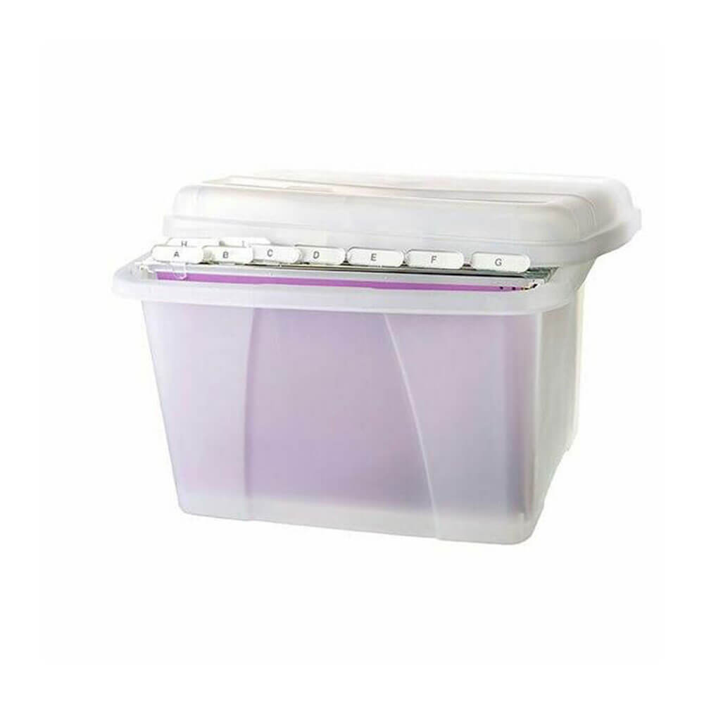 Crystalfile Porta Box con coperchio trasparente e base per lime (32 litri)