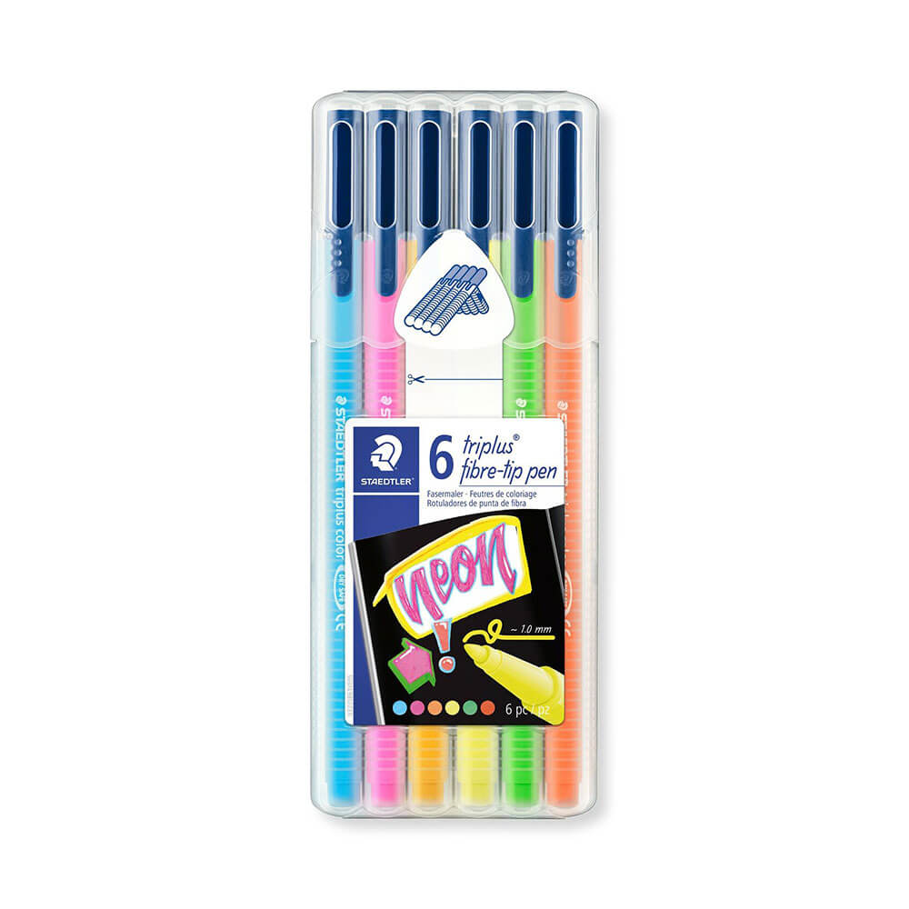 Staedtler Triplus Color Fibre-Tip Pen Assorted Neon (6pk)