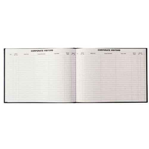 Debden Corporate Visitors Book 300x200mm Black (192 pages)