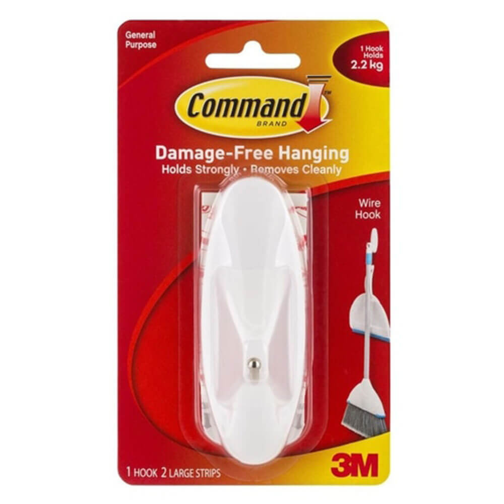 Command Wire Hook Large (White)