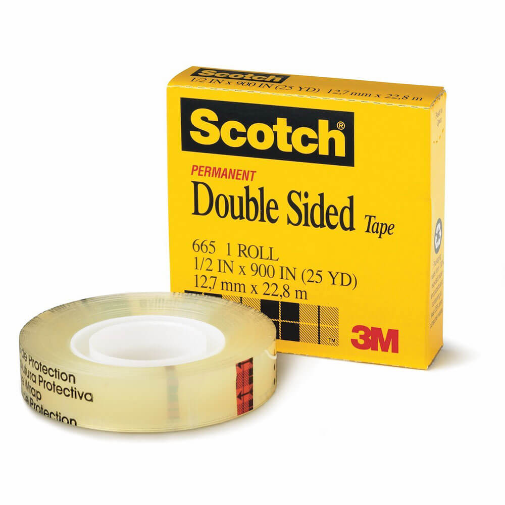 Scotch Permanent Double Sided Tape (12.7mmx22.8m)