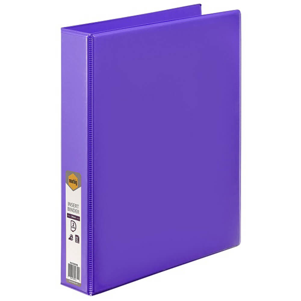 Marbig 2 D-ring Clearview Insert Binder 38mm (A4)