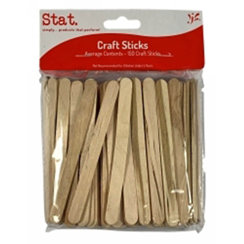 Stat Wooden Craft Sticks (150pk)