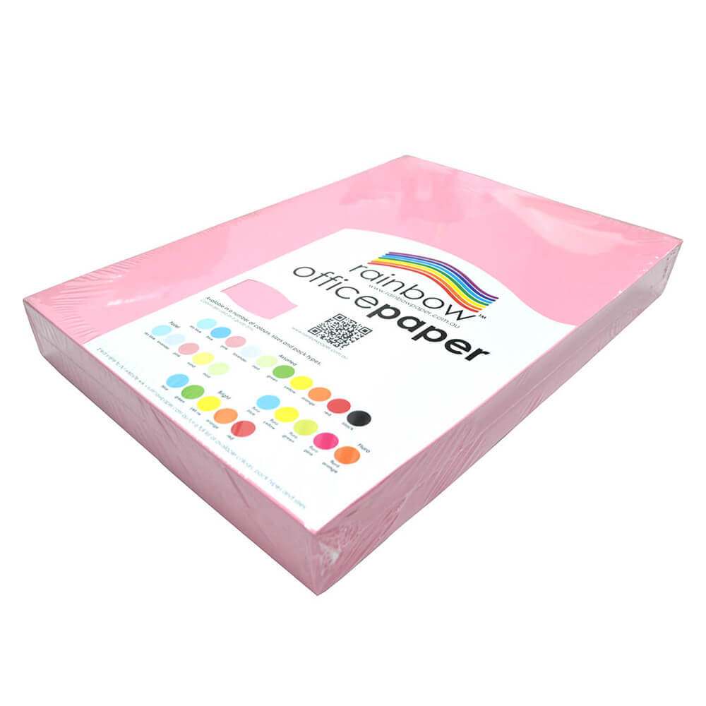 Rainbow Office Paper 500pk 80gsm A3 (Pink)