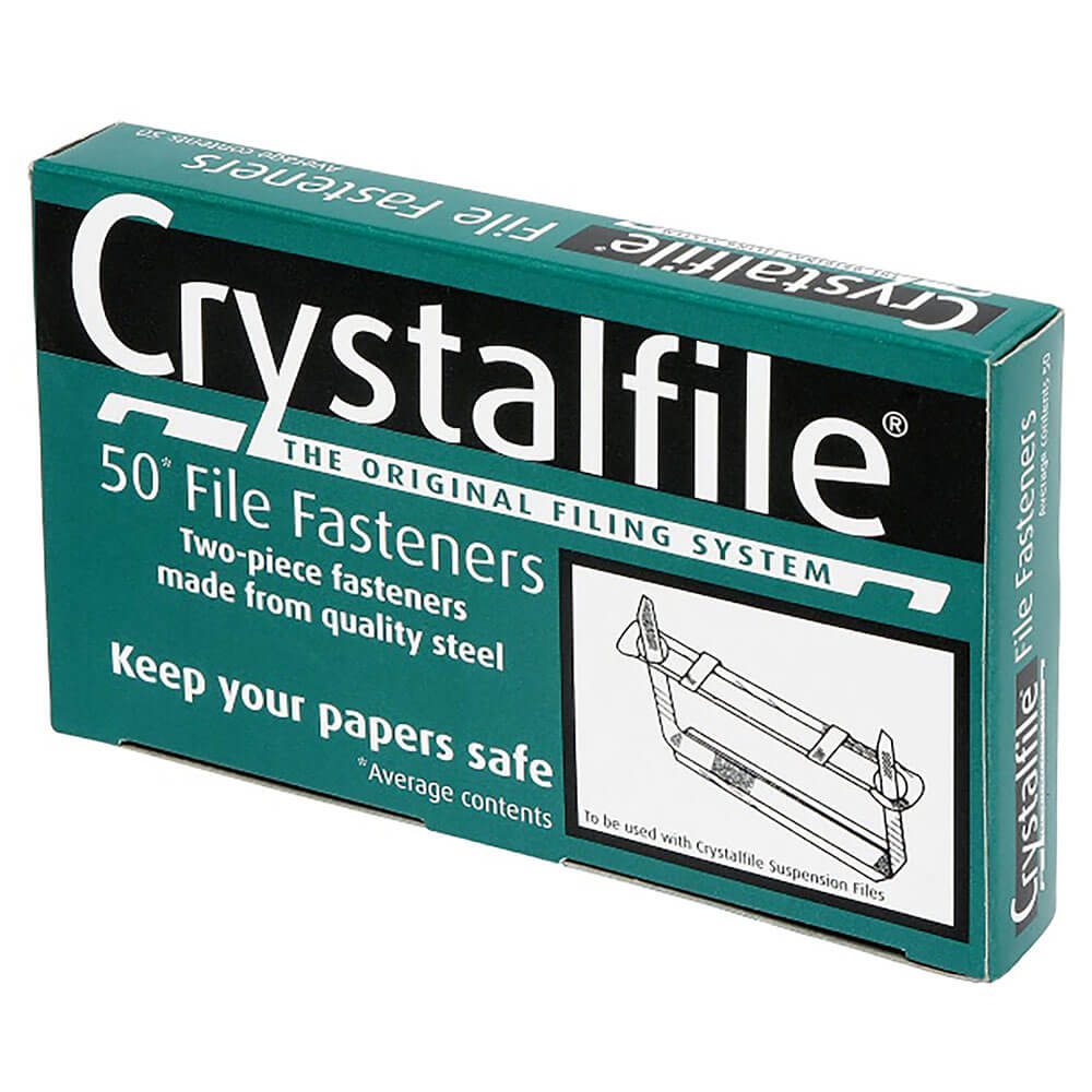 Crystalfile File Fasteners 80mm (50/box)