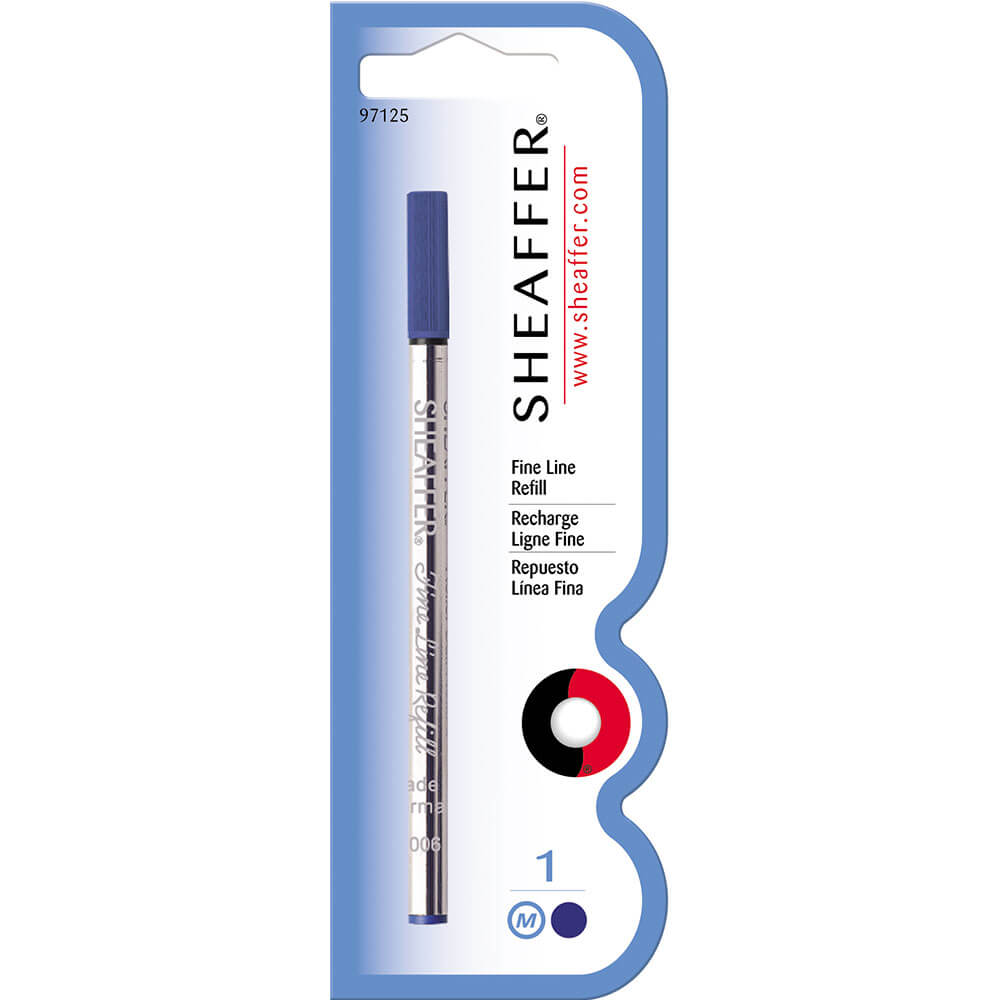 Sheaffer rollerball fine line pen refill (blå)