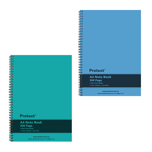 Protext Twin Wire Notebook 200 Pages (A4)