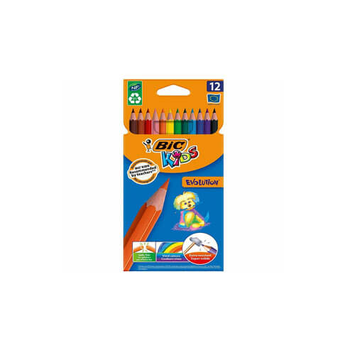 BiC Kids Evolution Coloured Pencils (12pk)
