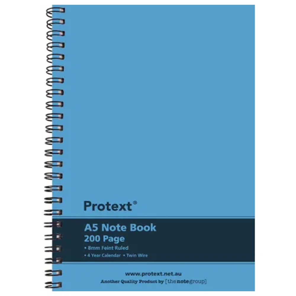 Protext Twin Wire Notebook 200 Pages (A5)