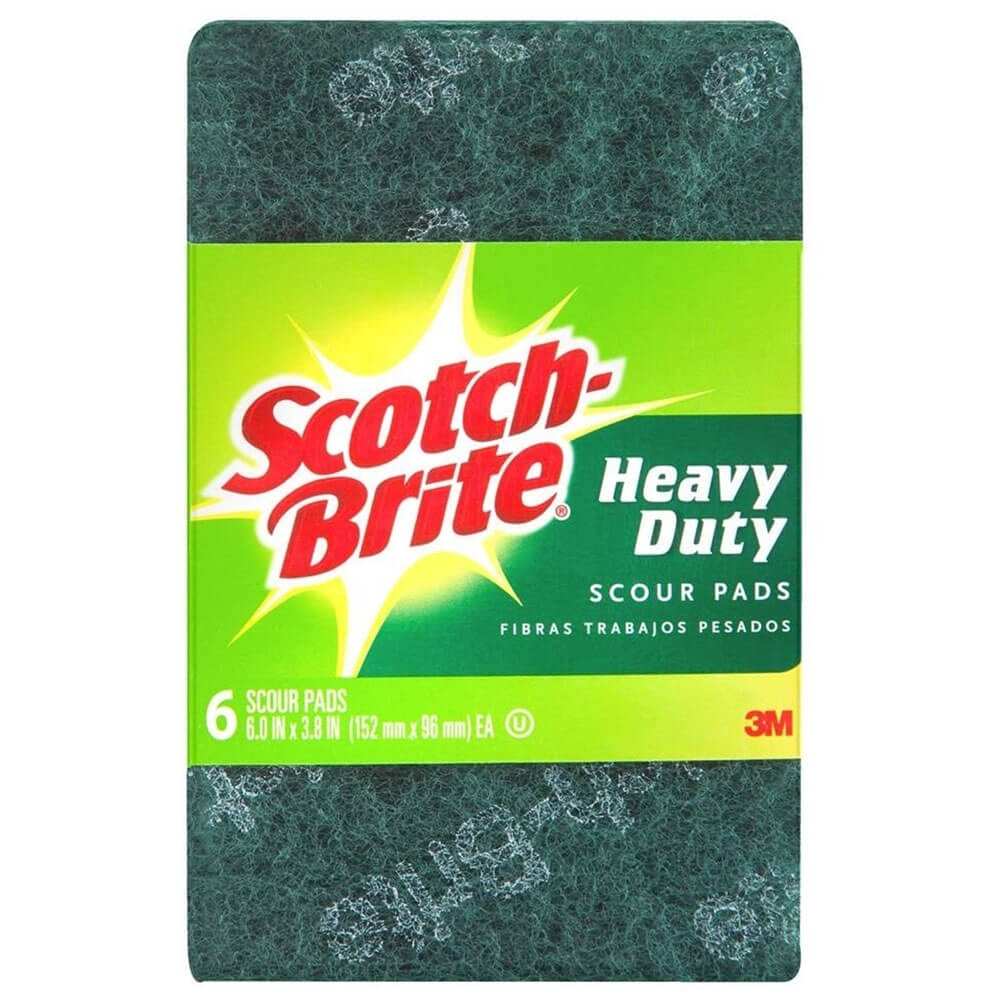 Scotch Brite estropajos resistentes, paquete de 6 (verde)
