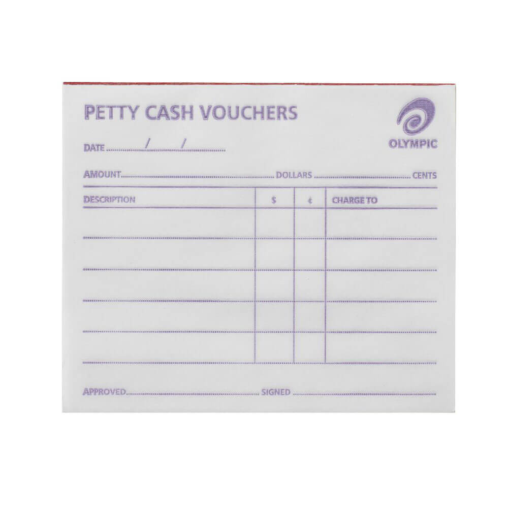 Olympic Petty Cash Vouchers Pad 50 Leaves 5pk (100x120mm)