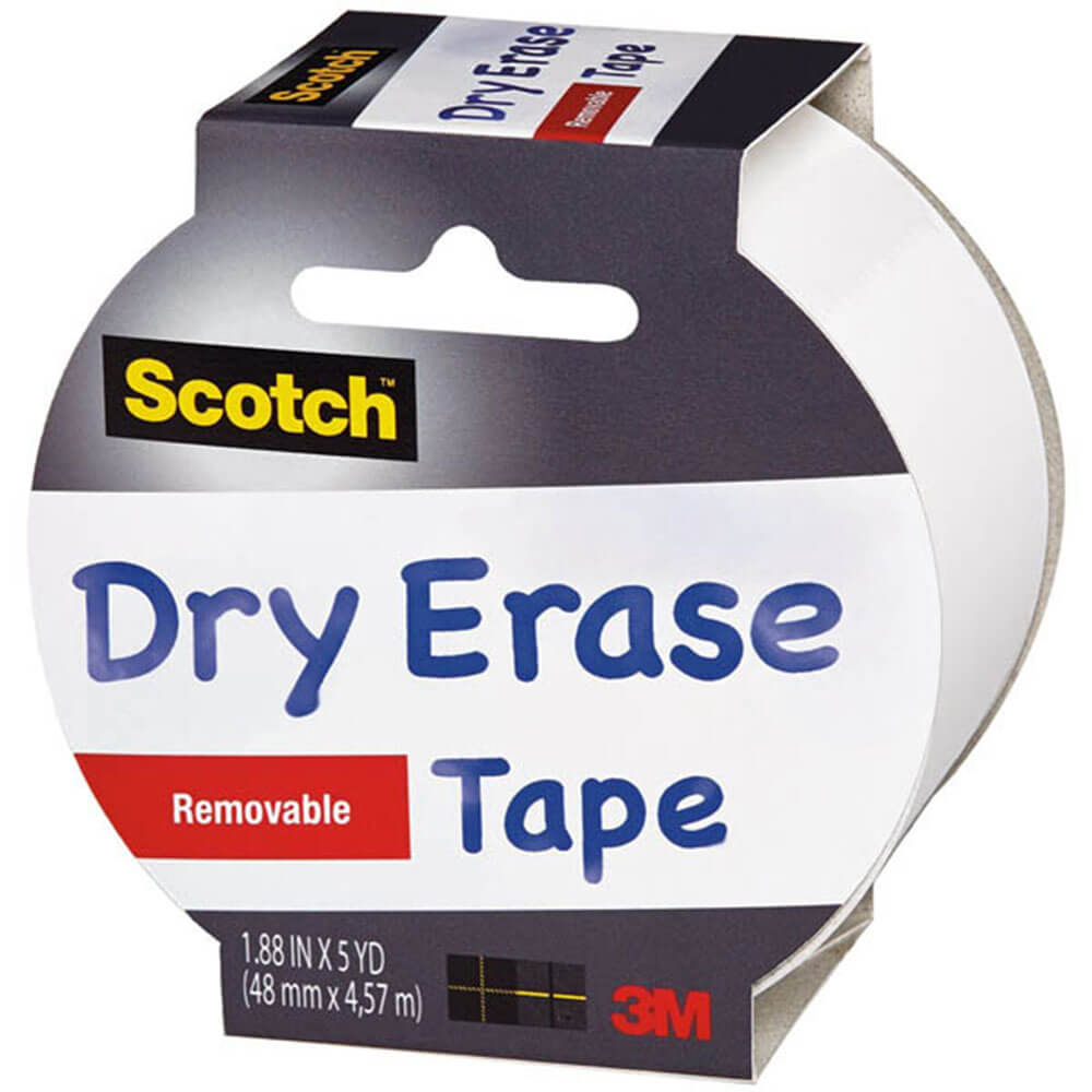 Scotch Dry Erase Removable Tape 48mmx4.57m (White)