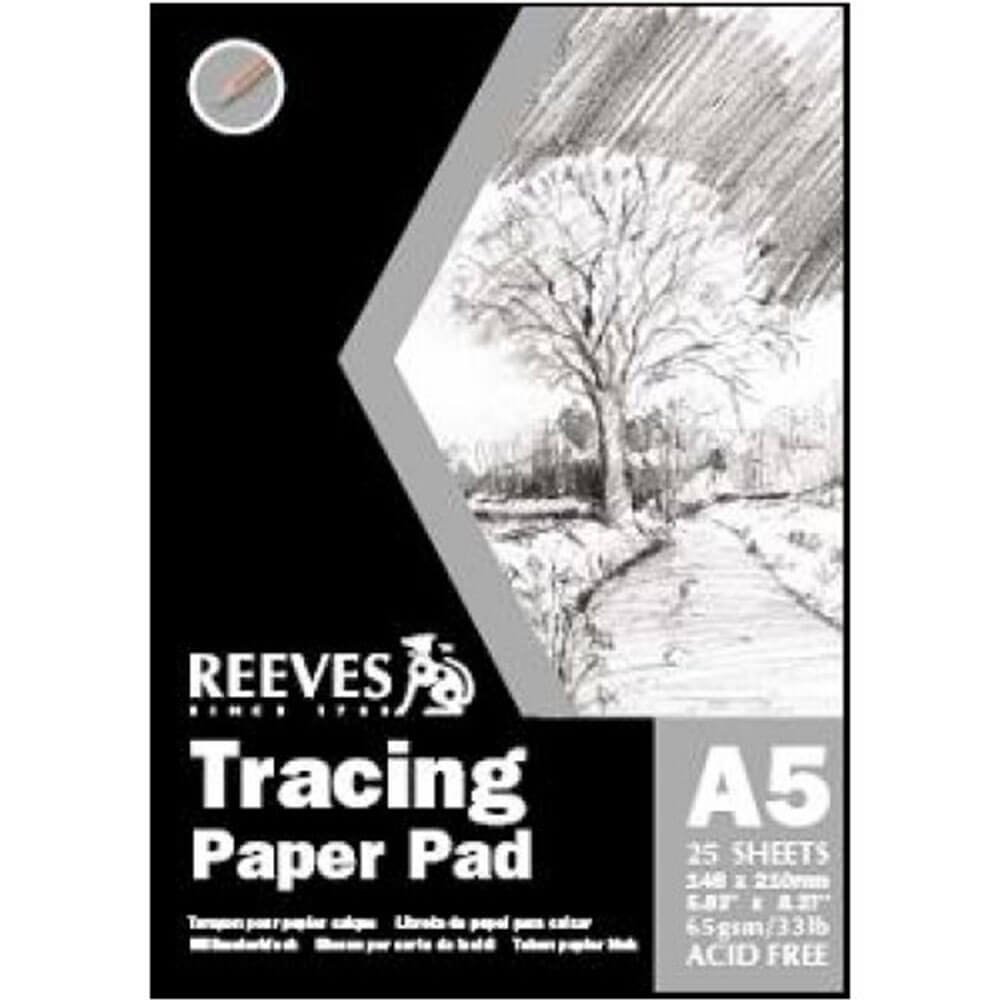 Reeves Tracing Paper Pad 25 Sheets 65gsm (A5)