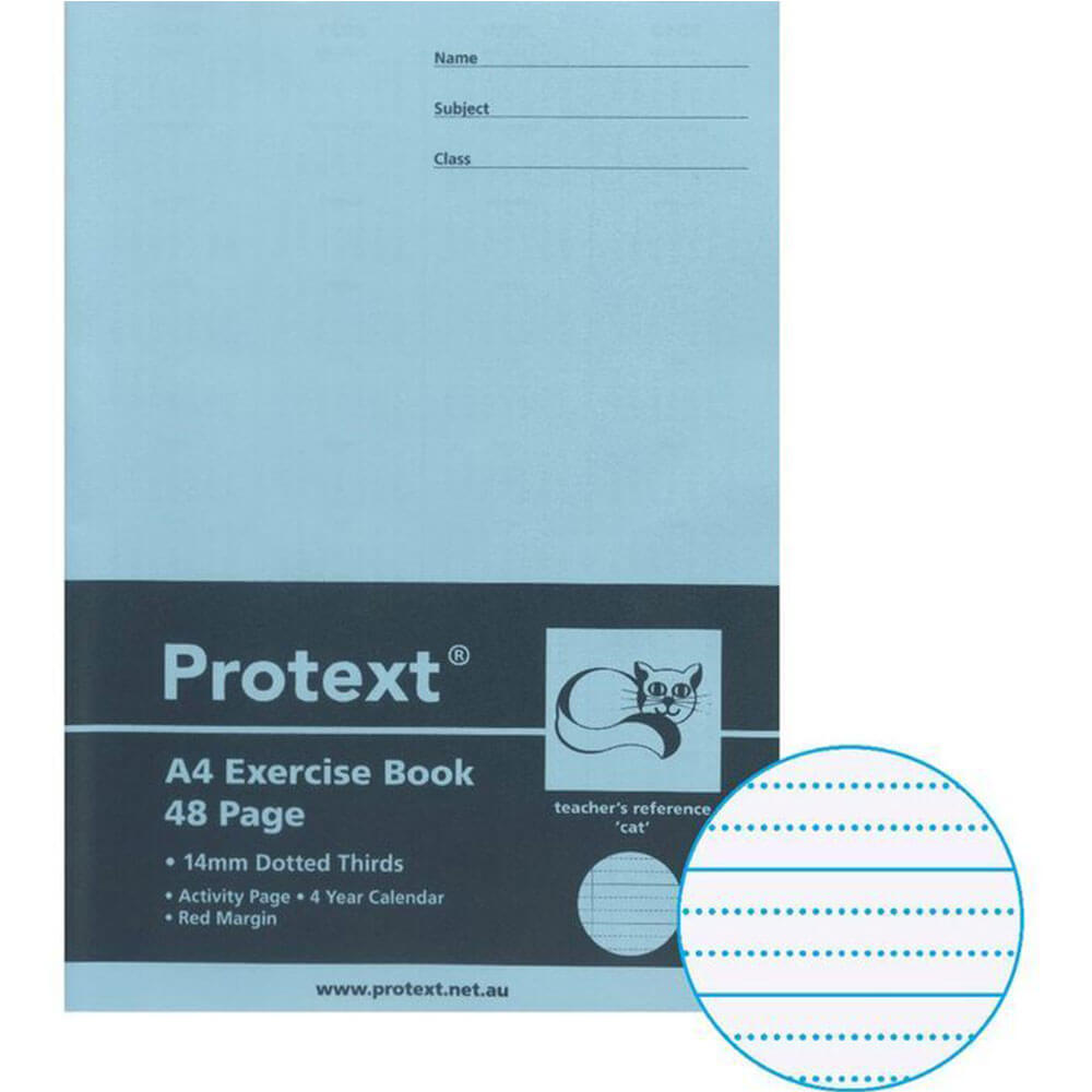 Livro de Exercício de Protext 48 páginas com linha pontilhada (A4)