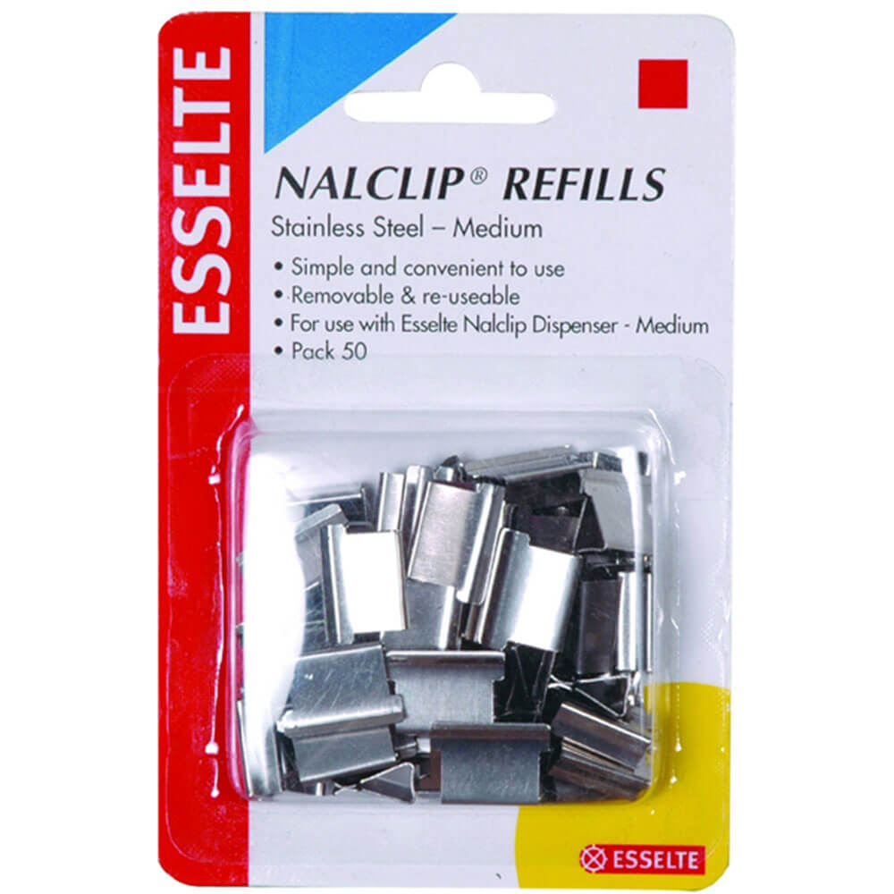 Esselte Stainless Steel Nalclip Refills