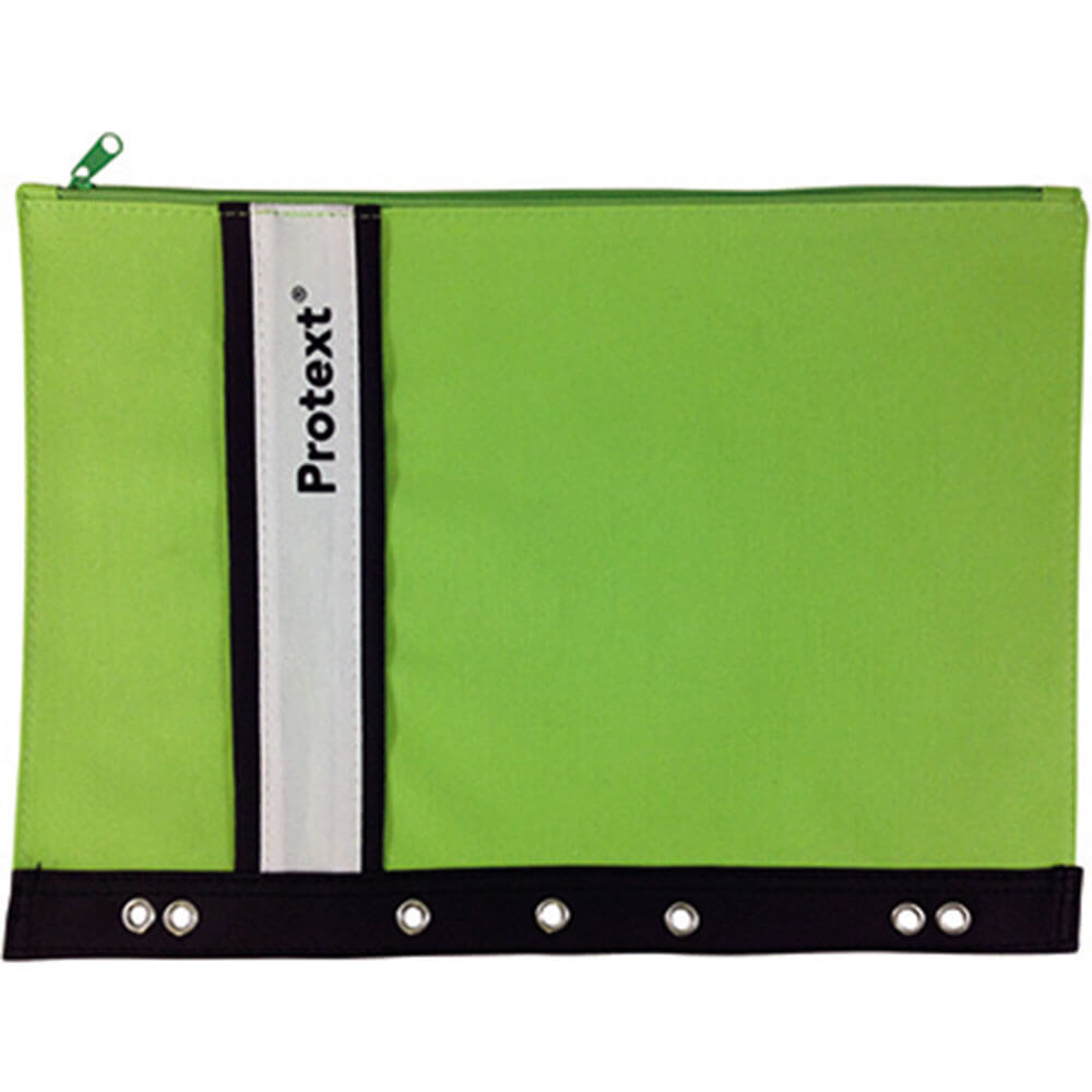 Protext Binder Buddy Nylon Pencil Case with Zipper A4 (Lime)
