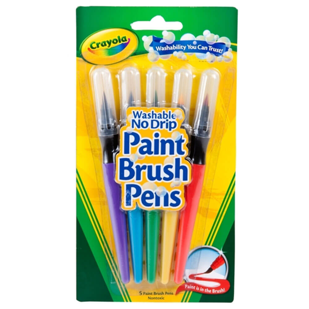 Crayola Washable No Drip Paint Brush Pens (5pk)