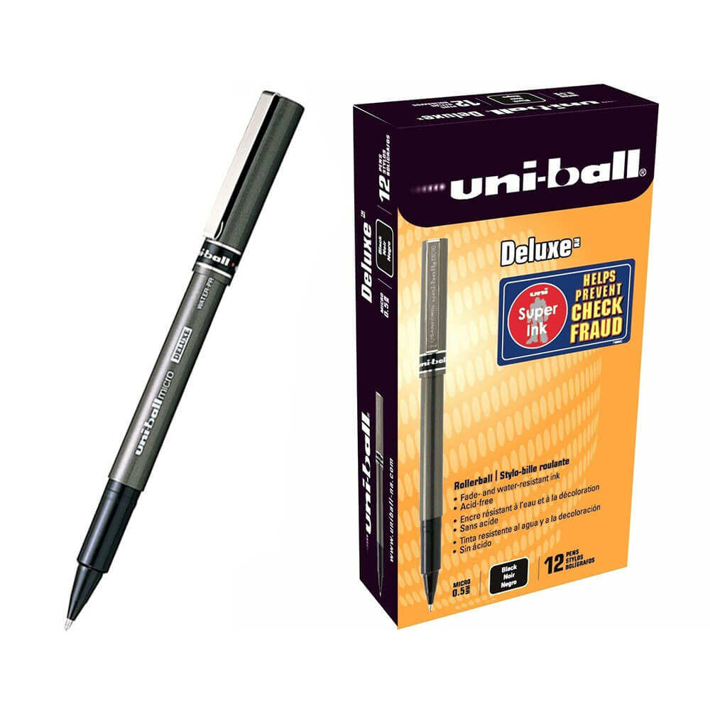  Uni-Ball Micro Deluxe Tintenroller 0,2 mm (12er-Pack)