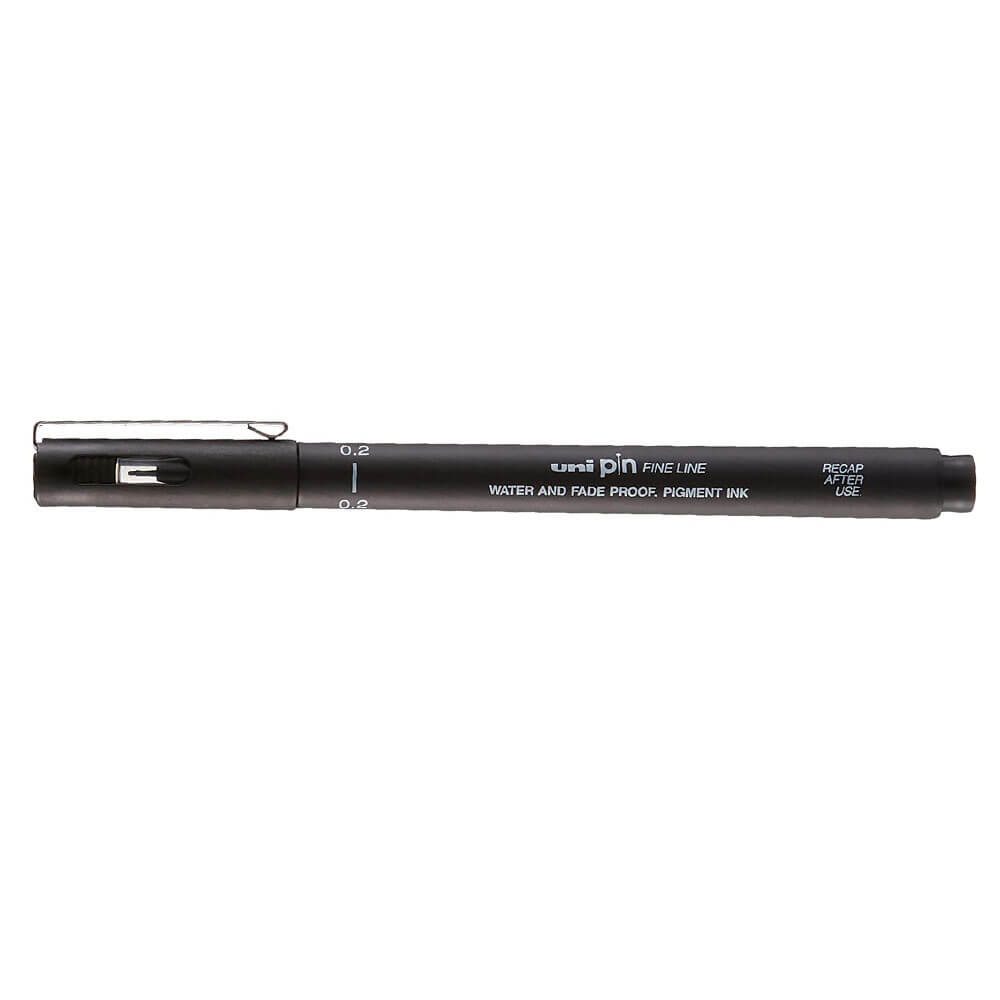 Uni Pin Fine Line Drawing Pen 12pcs (Black)
