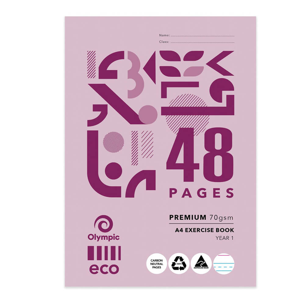  Olympic A4 Öko-Recyceltes 48-seitiges Übungsbuch, 20 Stück