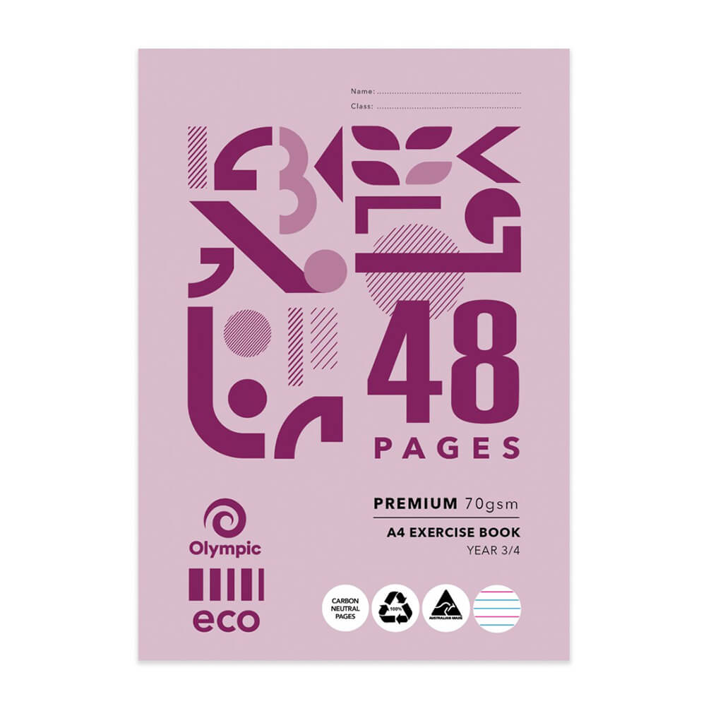 Olympic A4 Eco-Recycled 48-Page Exercise Book 20pk