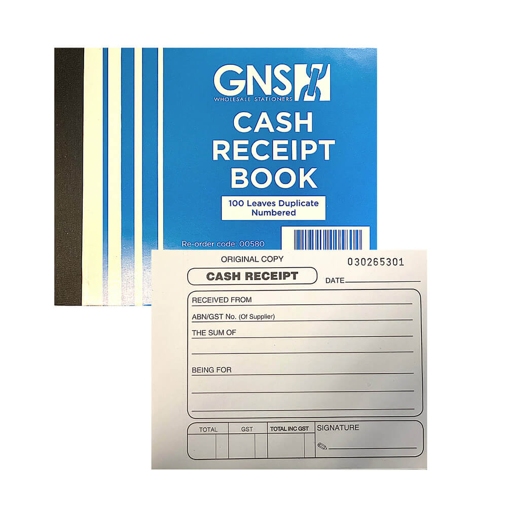 100 Leaves Duplicate Numbered Cash Receipt Book 20pk