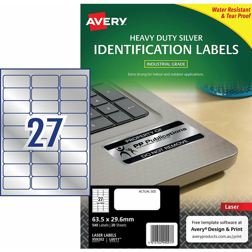 Avery Silver Identification Label