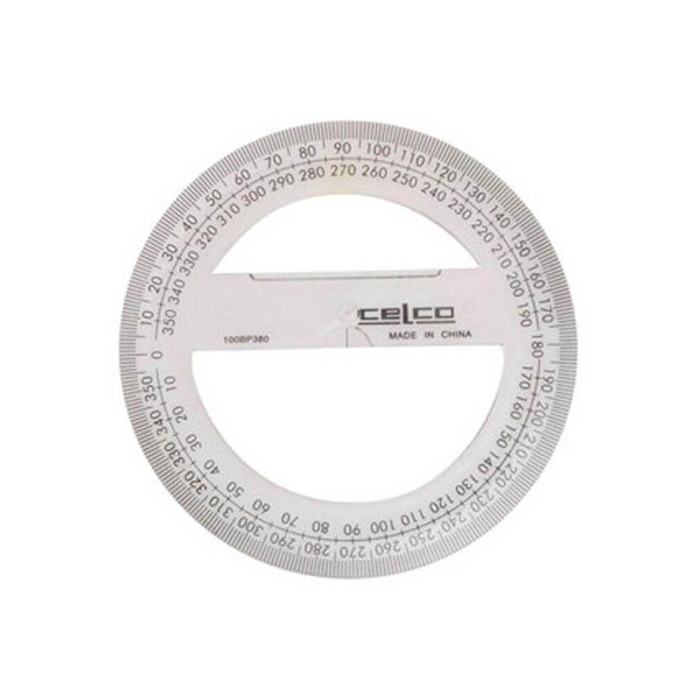 Celco 360-Grad-Vollkreis-Winkelmesser 10 cm (klar)