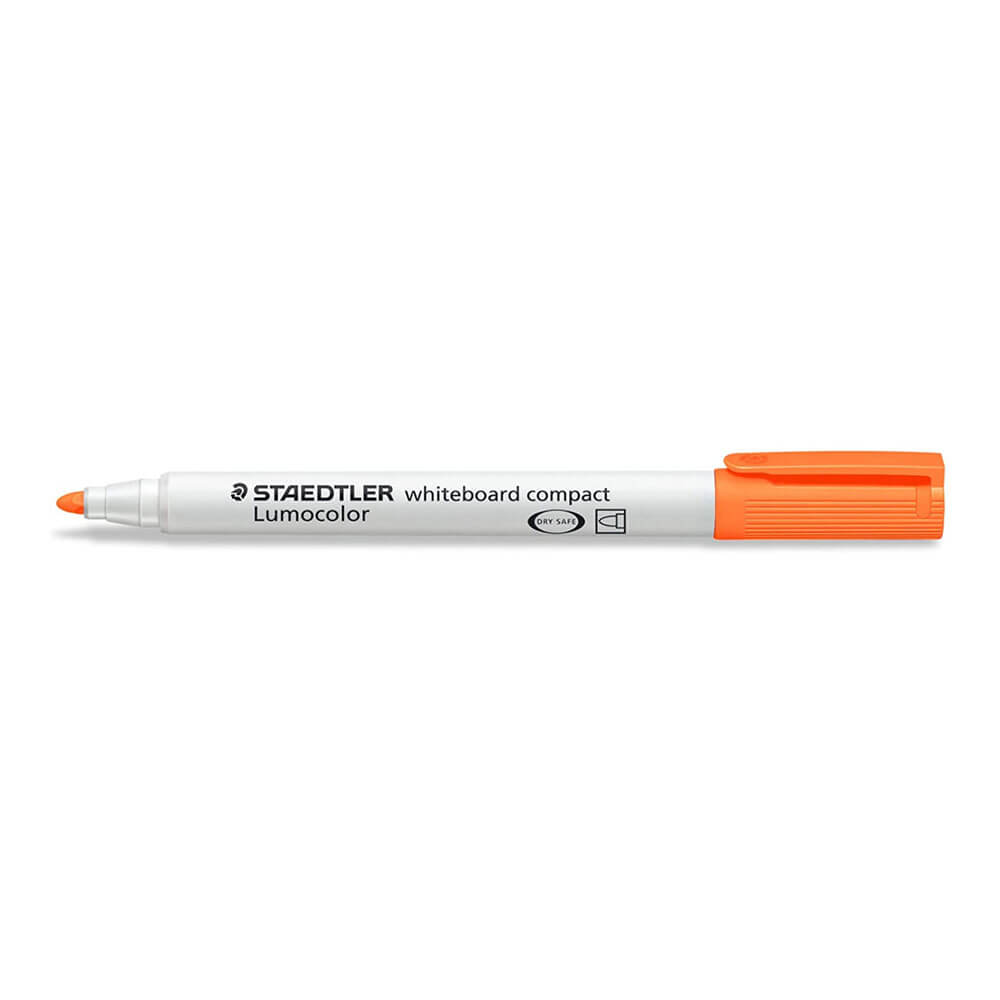 Staedtler Compact Bullet Tip Whiteboard Marker 10pc (Orange)