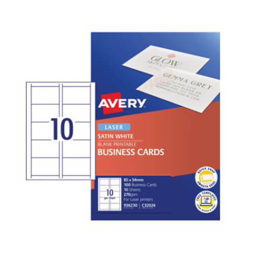 Avery Avery Satin Finish Business Cards 270gsm (Pack of 10)