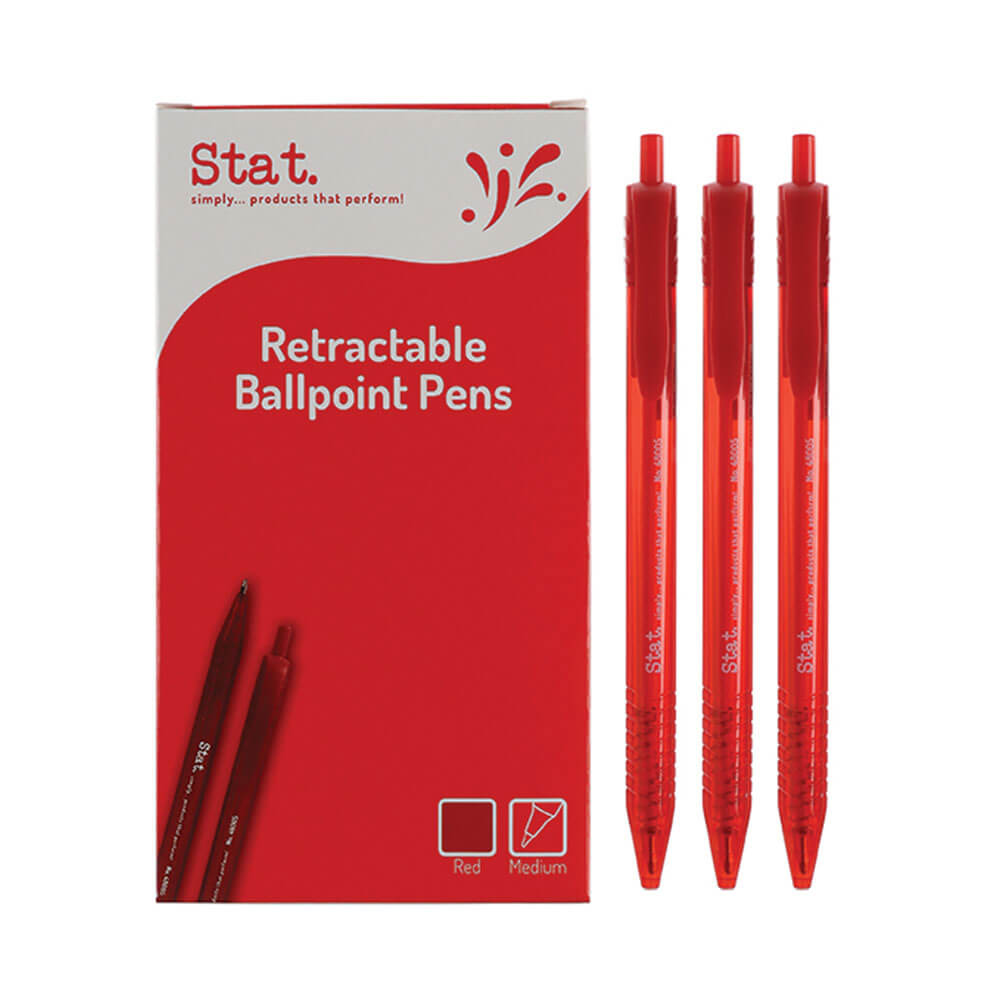 Stat Retractable Medium Ballpoint Pen 1mm (Box of 12)