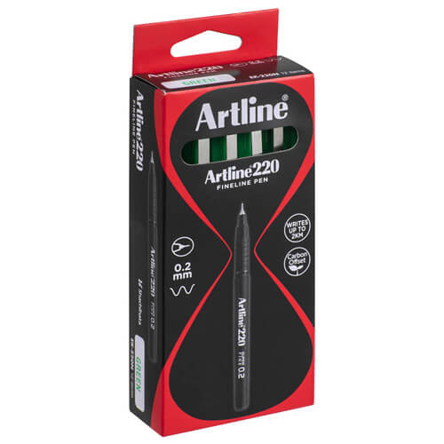 Artline Super Fine Point Green Marker (0.2mm)