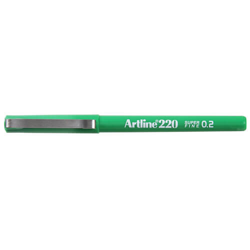 Artline Super Fine Point Green Marker (0.2mm)