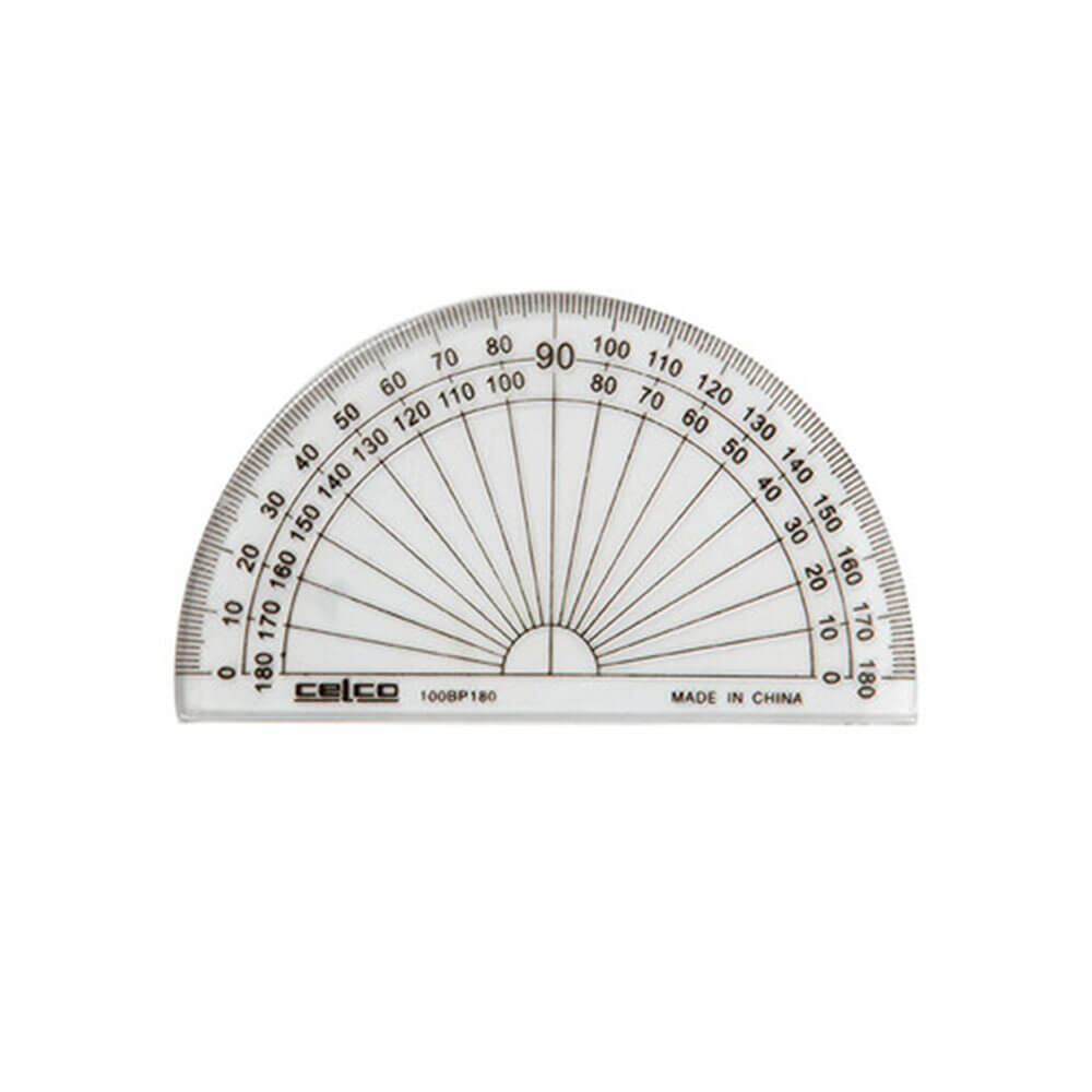 Celco 180-Grad-Halbkreis-Winkelmesser 10 cm (klar)