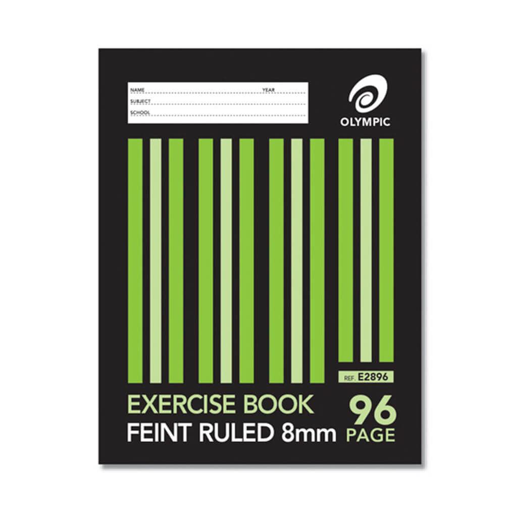 Olympic 96-Page 8mm Ruled Exercise Book (Pack of 10)