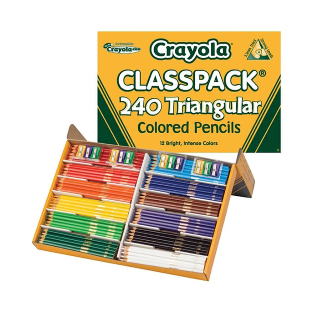Crayola Triangular Coloured Pencil Class Pack