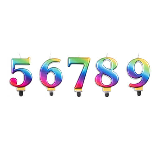 Alpen metallisk regnbue nummerlys
