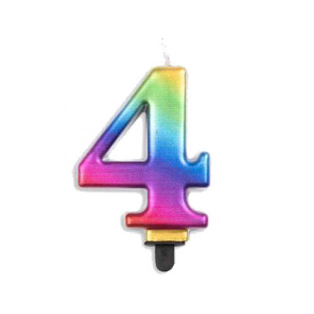 Alpen Metallic Rainbow Number Candle