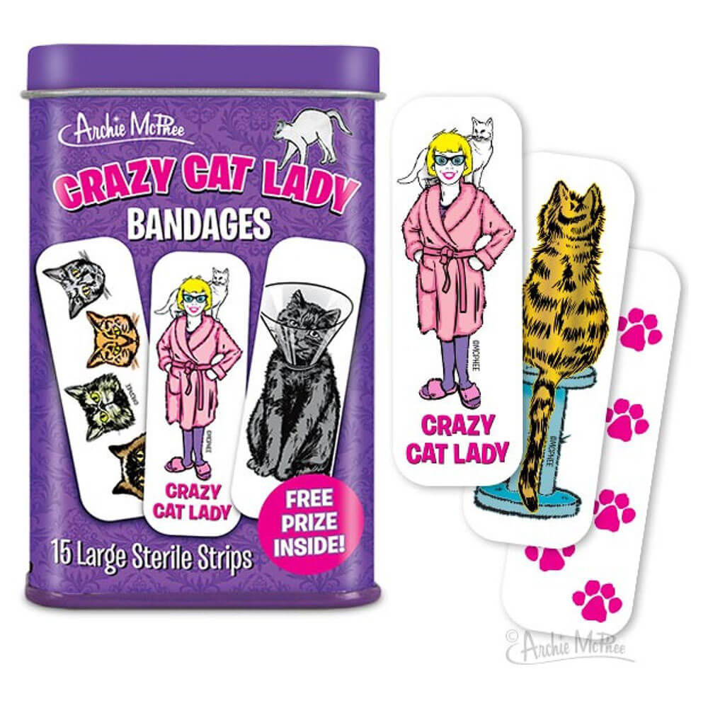 Archie McPhee bandages pour dame aux chats fous