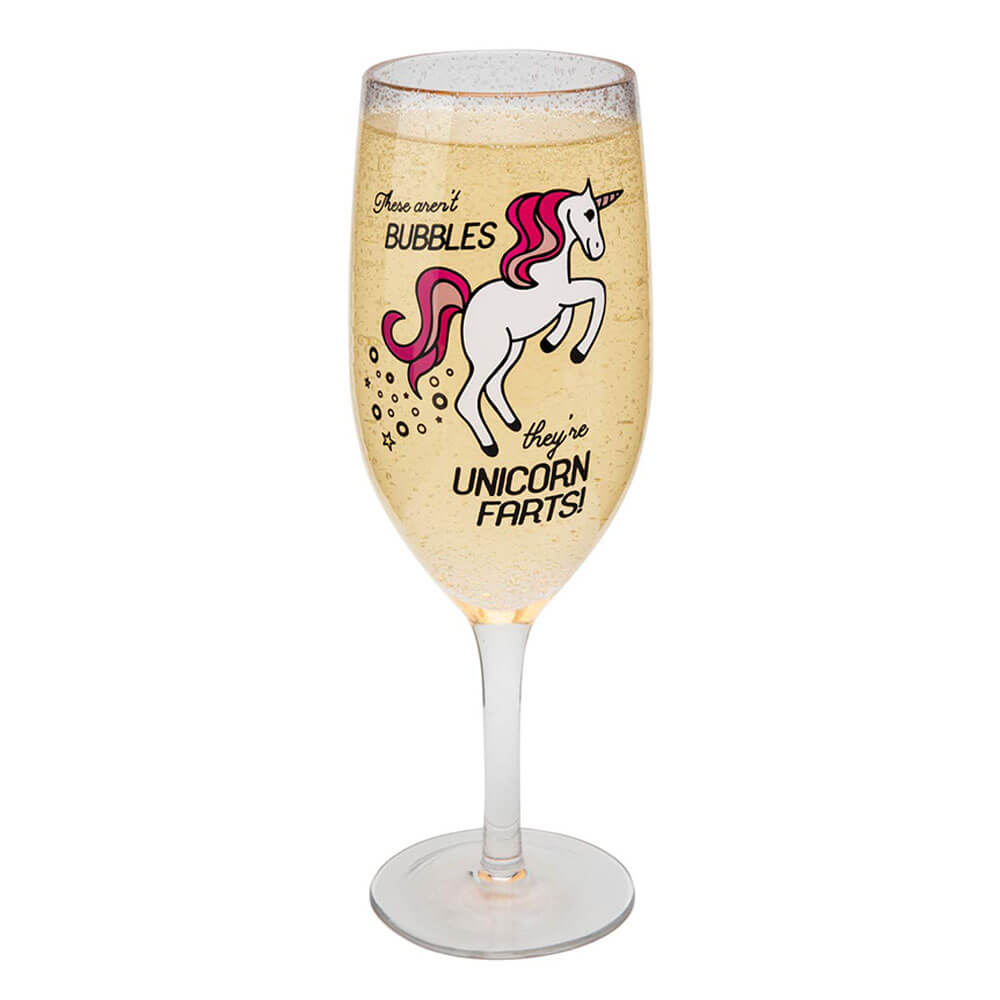 Bicchiere da champagne con scoregge di unicorno BigMouth