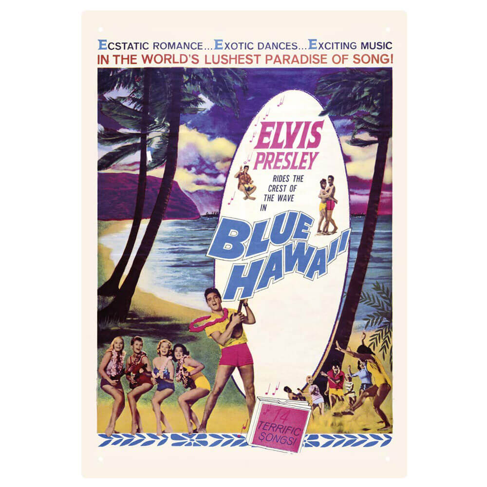 Elvis Blue Hawaii Tin Sign