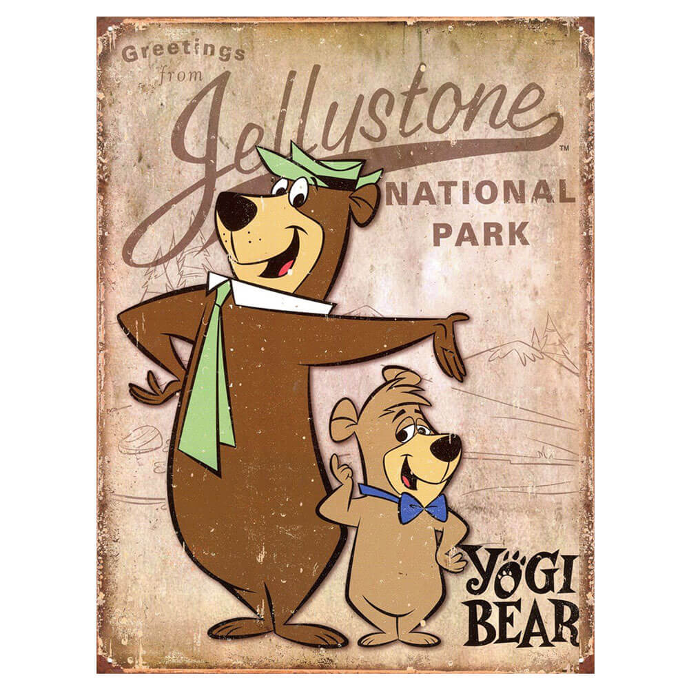 Yogi Bear Jellystone Park Retro Tin Sign