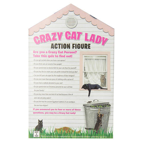 Archie McPhee figurine d'action de dame aux chats fous