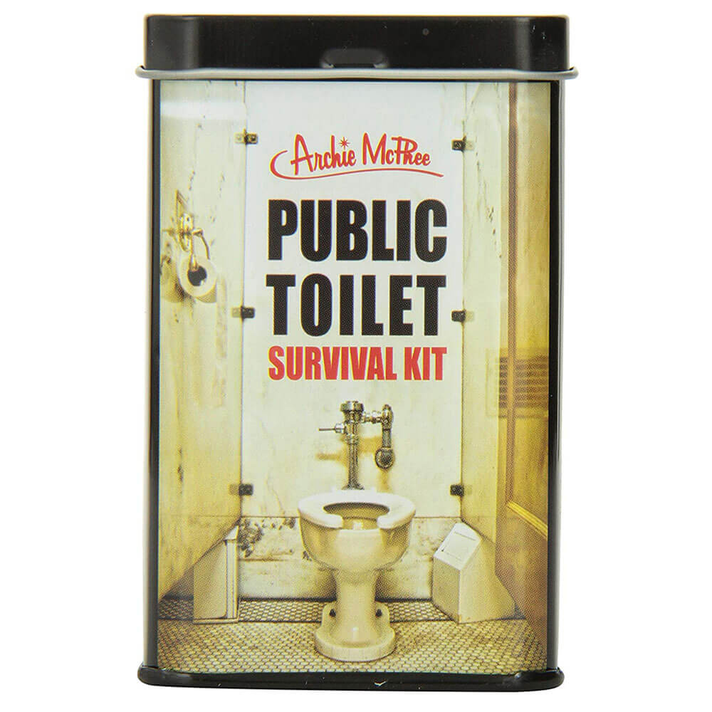 Archie McPhee överlevnadskit för offentlig toalett