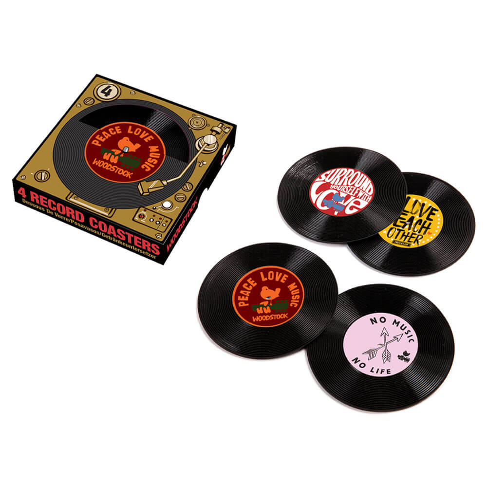 Woodstock 45 Record Coasters