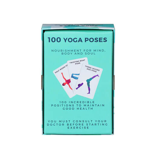 tarjetas de 100 posturas de yoga.
