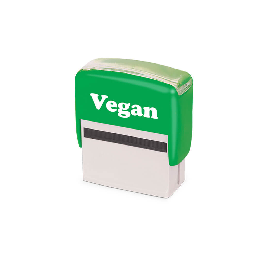 Veganer Stempel mit Kaugummi-Sachen