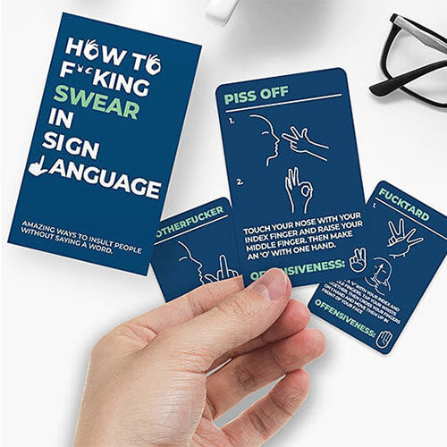 Gift Republic How To Swear In Sign Language Card Game