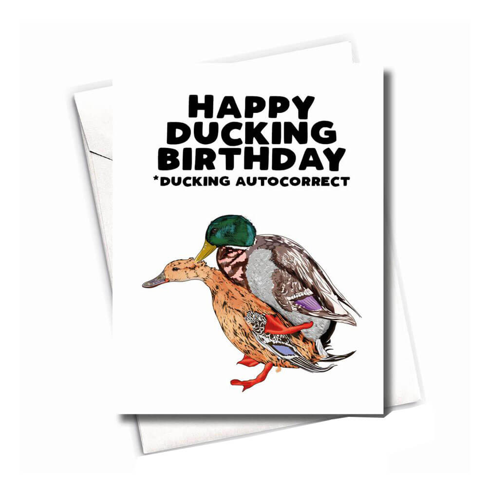 Filthy Sentiments F*cking Ducking Autocorrect Card