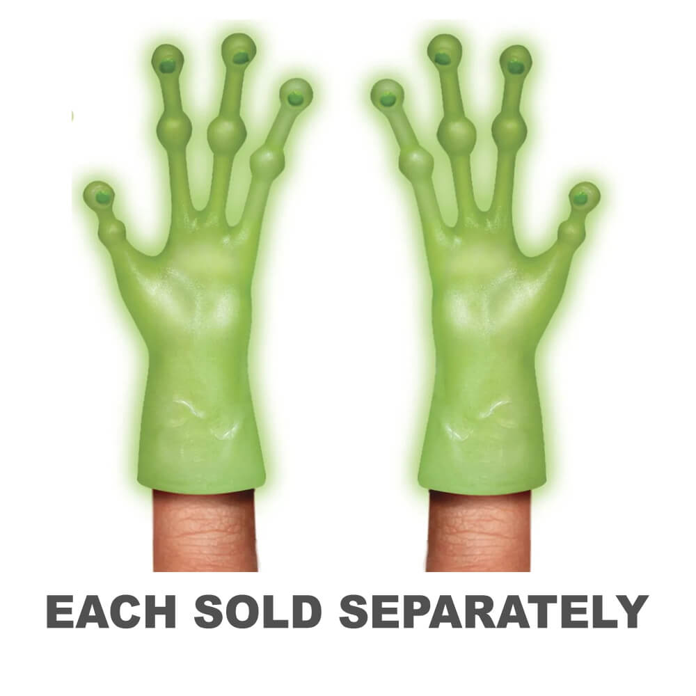  Archie McPhee Glow In The Dark Alien Finger Hände